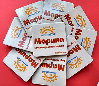 Мягкие рекламные магниты на холодильник. Размер 63х63 мм 3