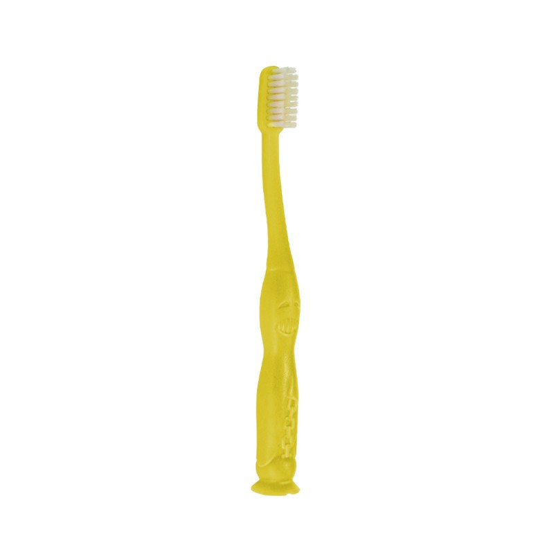 Дитяча зубна щітка "Вампір", Pierrot Vampi toothbrush, від 2 до 8 років, м'яка, жовтого кольору, Ref.93