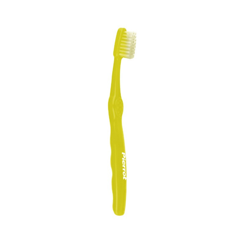 Дитяча зубна щітка Pierrot Piwy toothbrush, з ароматом фруктів, м'яка (soft), жовтого кольору, Ref.98