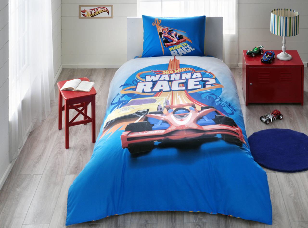 Постільна білизна підліткова Hot Wheels Race 160х220 ранфорс Tac