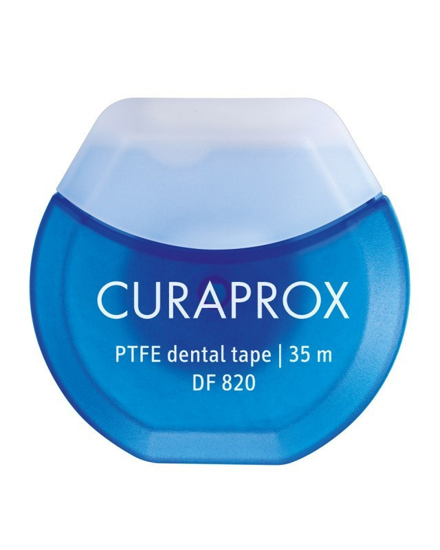 Міжзубна тефлонова нитка із хлоргексидином 35 м Curaprox DF 820