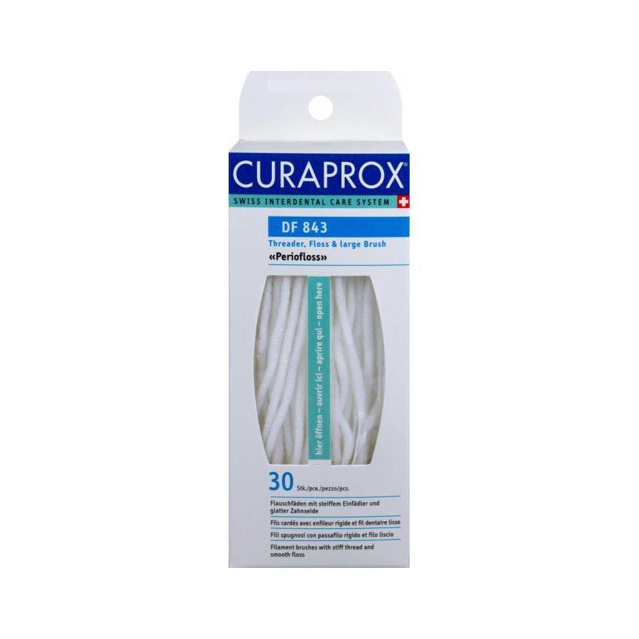 Зубна нейлонова нитка Curaprox DF 843, 3 в 1 PERIO 70 см (30шт)