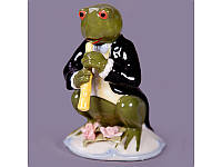 Фігурка декоративна жаба з кларнетом", 10х7х11 см