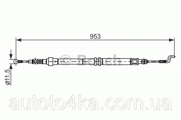 Трос стоянкового гальма BOSCH 1987477707