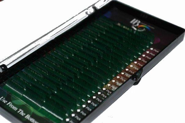 Вії смарагдовий (Emerald) вигин З 0.10 (16 рядів 12мм) I-Beauty *