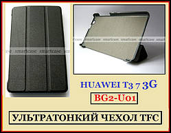 Чорний чохол книжка Huawei Mediapad T3 7 3G, версія Bg2-U01, модель PU шкіра