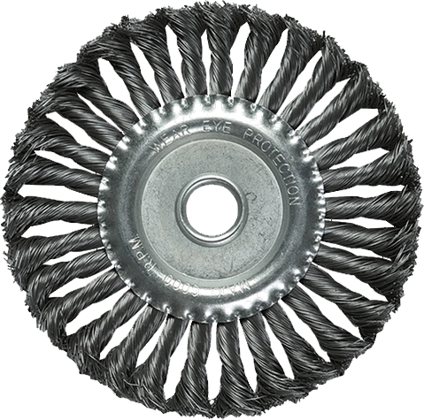 Щітка для КШМ, 100 мм, 22,2 мм, плоска кручена