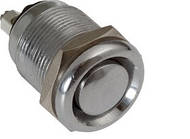 Кнопка антивандальна PBS-28B-3 19 мм, без фіксації OFF-(ON), 2pin, 2 А 250 V