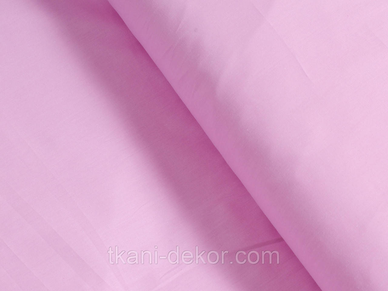 Сатин (хлопкова тканина) однотонний рожевий (0,85*2.55 м), фото 1