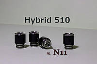 № 11 Drip Tip 510 Hybrid Black. Дрип тип гибридный