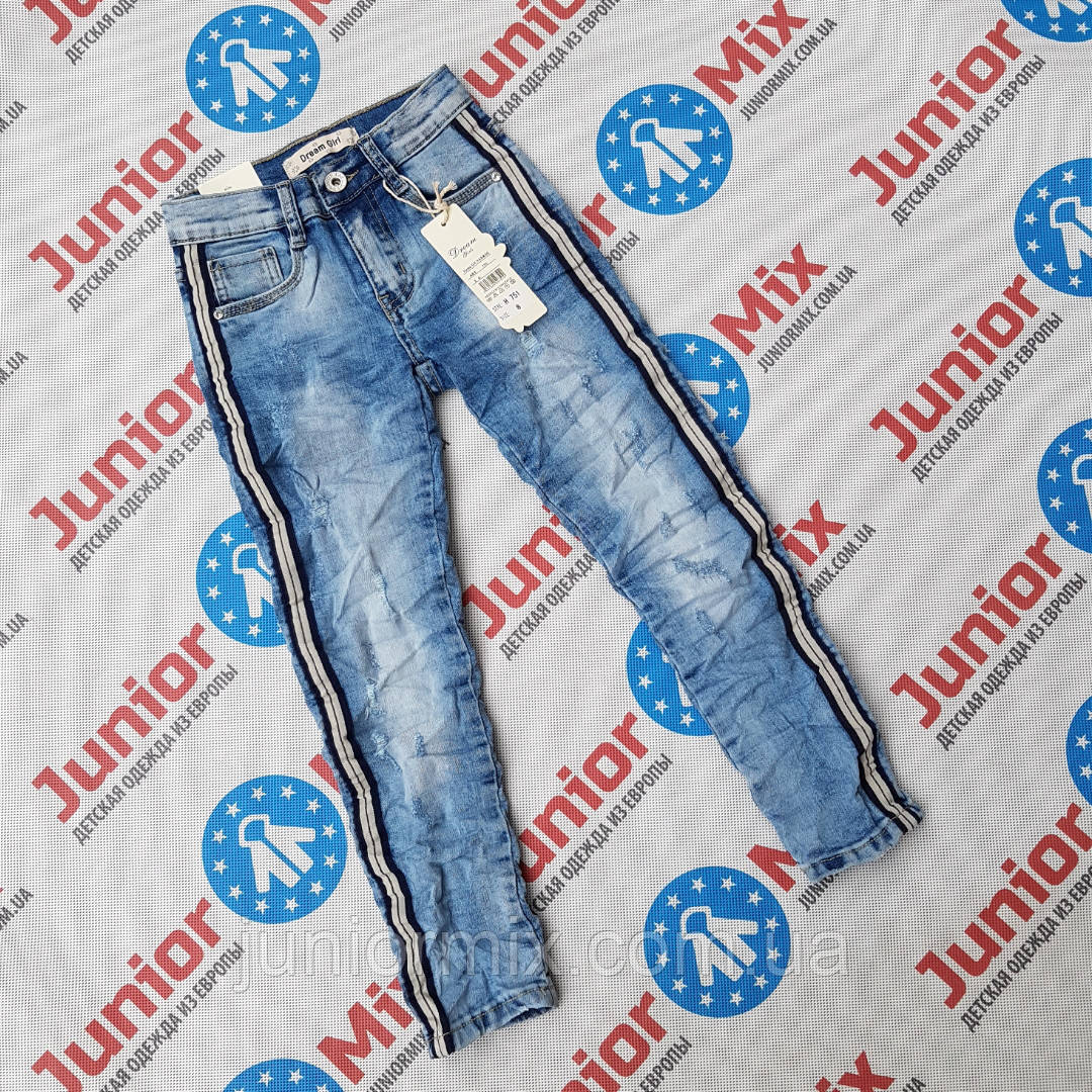 Купить Подростковые джинсы с лампасами для девочек оптом Dream Girl в ...