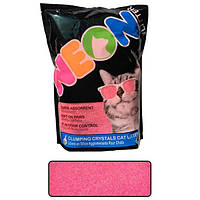 Наповнювач кварцовий грудкуваний Neon Litter Clump НЕОН, рожевого кольору, 4 л/1,81кг