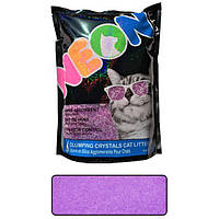 Наповнювач кварцовий грудкуваний Neon Litter Clump НЕОН, фіолетового кольору, 4 л/1,81кг