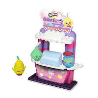 Игровой набор Shopkins Kinstructions Cotton Candy Stand Playset!