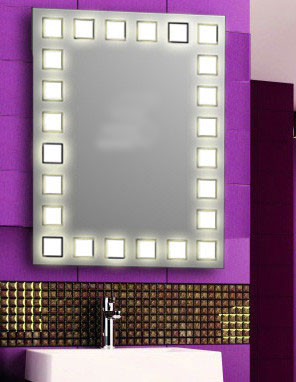 Дзеркало з LED підсвічуванням для ванної кімнати вологостійке 600х800 мм d-9, дзеркало з підсвіткою