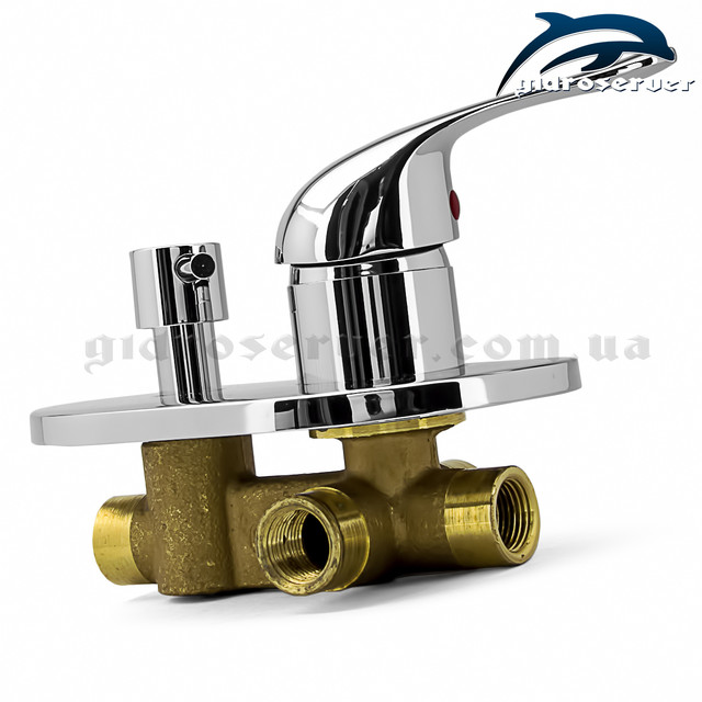 Настінний змішувач прихованого монтажу SV-02 вбудовується в стіну сантехнічного вузла. 