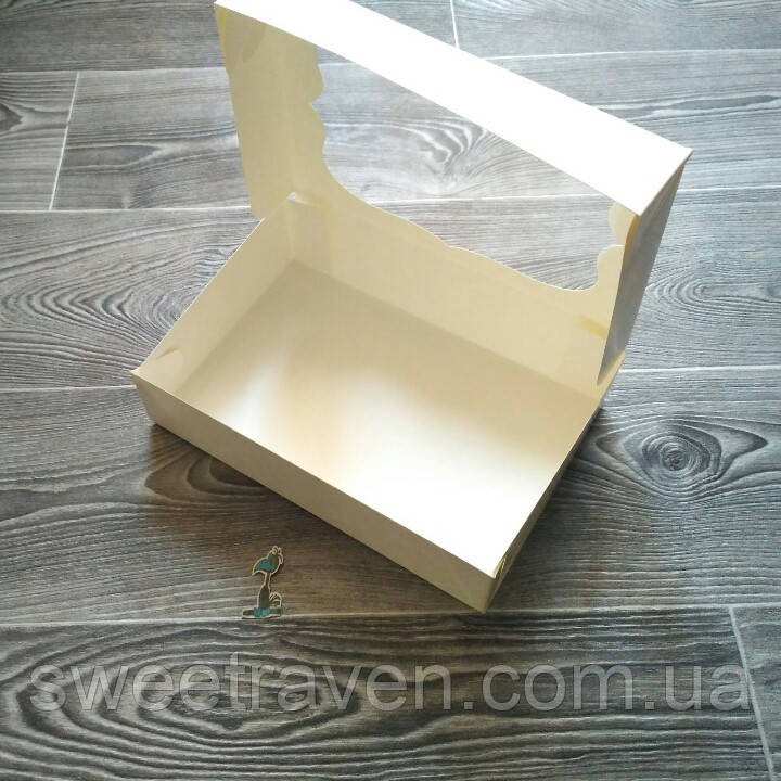 Коробка для эклеров и зефира "Белая" с окошком 23*15*6 см - фото 2 - id-p721925275