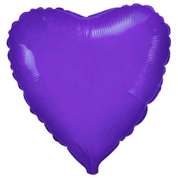 Повітряна куля серце фіолетова (18" — 45 см) фольга, Flexmetal