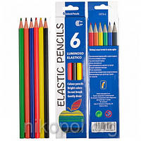 Набор цветных карандашей Luminoso Elastico "С", 6 цветов