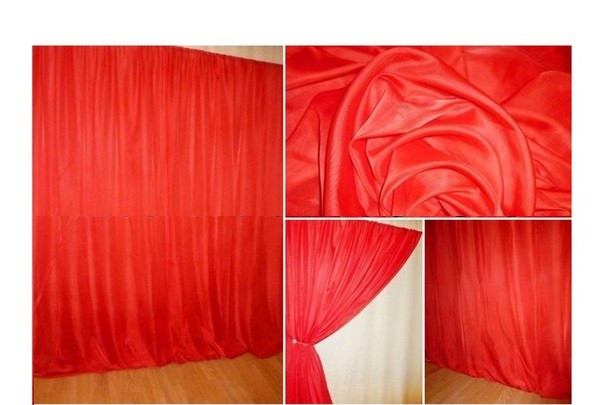 Готова тюль-вуаль Червона