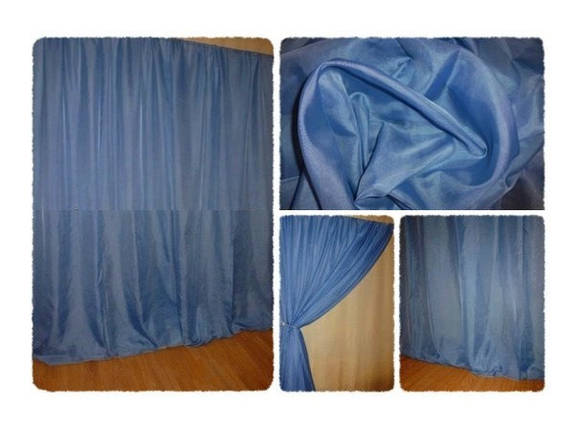 Готова тюль - вуаль Сливова (приглушений синій), фото 1