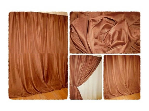 Готова тюль-вуаль Кавова (коричневий), фото 1