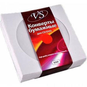 VS-конверт для CD і DVD дисків білий із віконцем