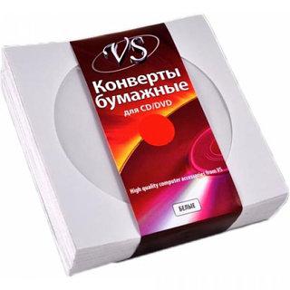 VS конверт для CD и DVD дисков белый с окошком - фото 1 - id-p646381672