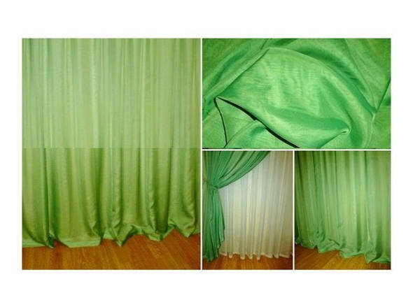 Готова тюль - вуаль Зелена (зелень), фото 1