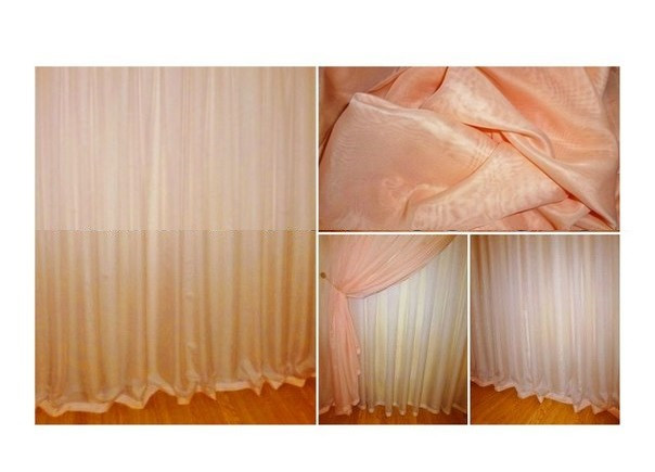 Готова тюль - вуаль Персикова