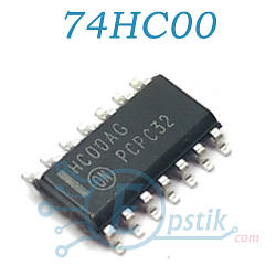 74HC00, (74LS00), мікросхема логіки, SOIC14