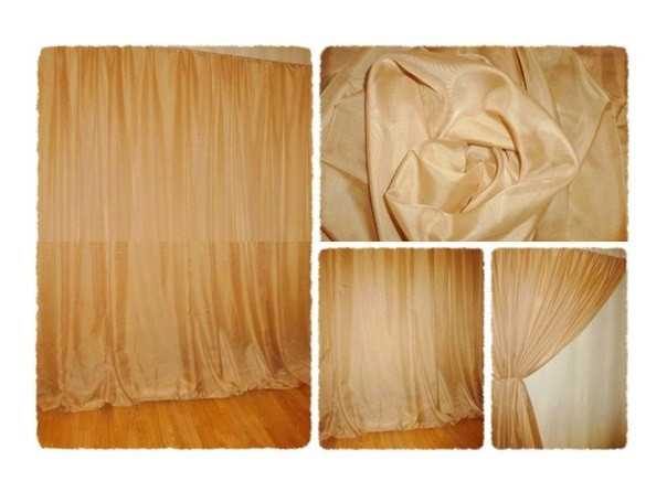 Готова тюль-вуаль Світло-коричнева (Какао)