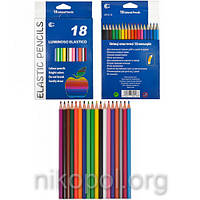 Набір кольорових олівців Luminoso Elastico "С", 18 кольорів
