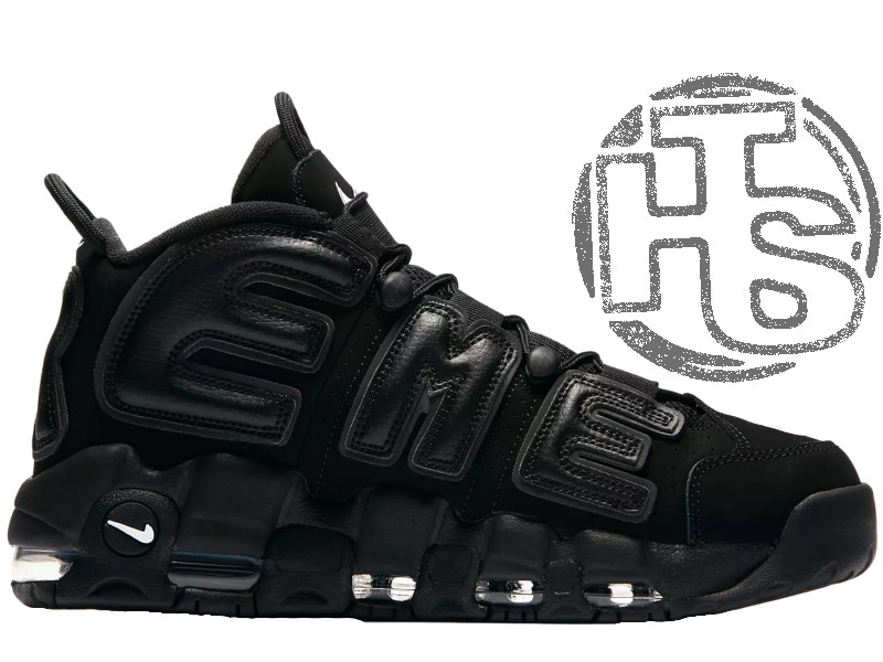 Чоловічі кросівки Nike Air More Uptempo x Supreme Triple Black 902290-001