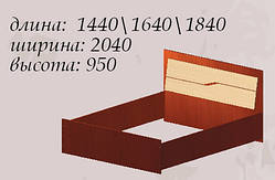 Ліжко двоспальне 180 Домініка (Майстер Форм) 2050х1850х950мм