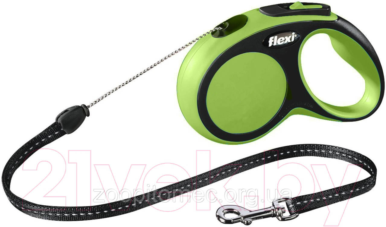 Поводок-рулетка Flexi NEW COMFORT(Флекси Нью Комфорт) Cord S трос 8 м для собак до 12 кг (колір в асортименті), фото 1