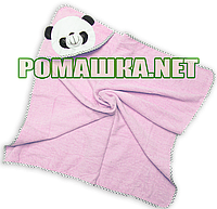 Детское махровое уголок-полотенце для новорожденных после купания, 85х85 см, 100% хлопок 3202 2 Розовый
