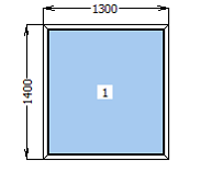 Вікно металопластикове глухе 1300*1400
