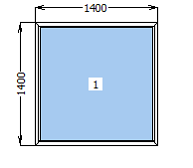 Окно металлопластиковое глухое 1400*1400