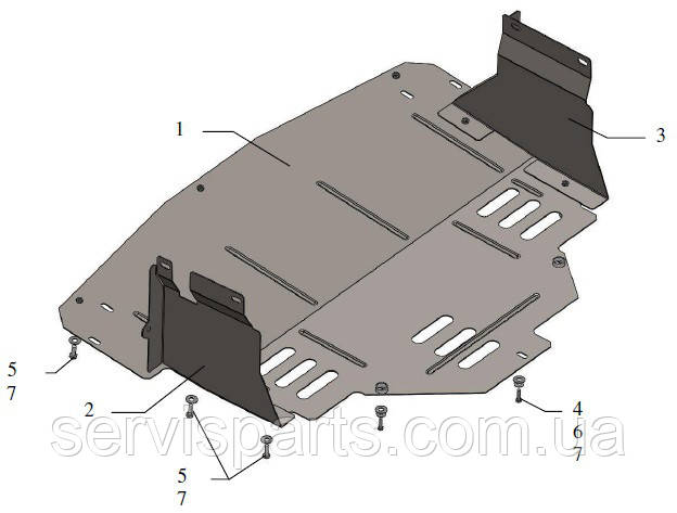 Защита двигателя Opel Movano B 2010+ (Опель Мовано Б) - фото 2 - id-p138258172