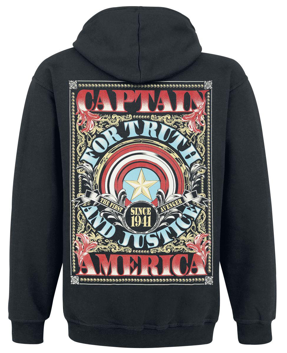 Толстовка с молнией Captain America - Flourish Shield - фото 2 - id-p636458453