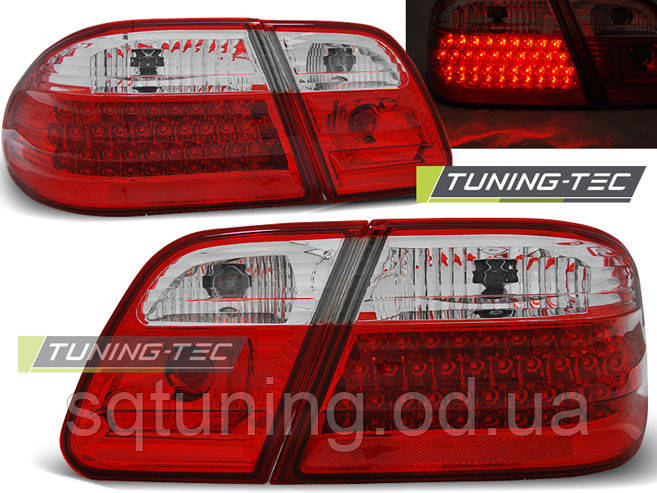 Задні ліхтарі MERCEDES W210 95-03.02 RED WHITE LED