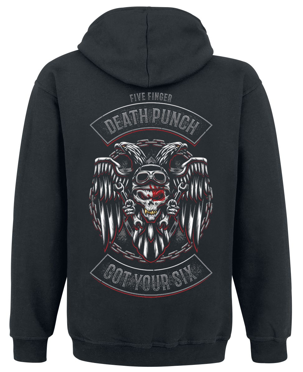 Толстовка с молнией Five Finger Death Punch - Biker Badge - фото 2 - id-p636458460