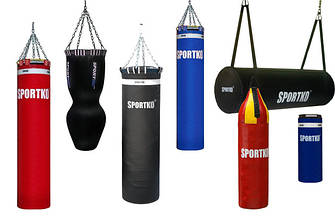 Мішки боксерські ПВХ і шкіряні.