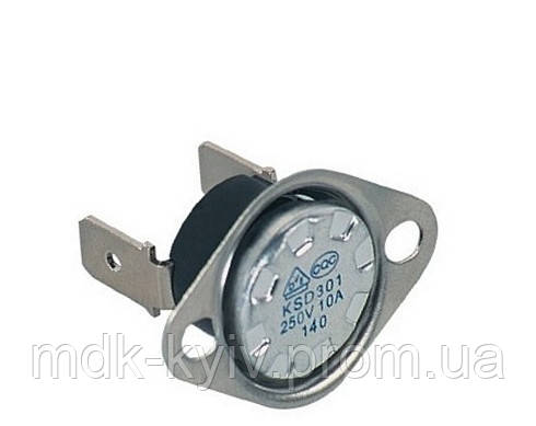 KSD301 140°C 10А 250В NC LBVL — термореле парової праски (серії KSD-F01, B-1002), фото 1