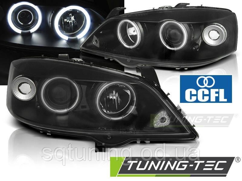 Фары OPEL ASTRA G 09.97-02.04 ANGEL EYES CCFL BLACK