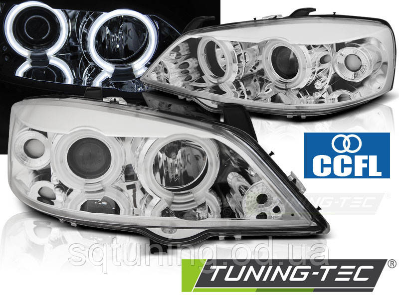 Фары OPEL ASTRA G 09.97-02.04 ANGEL EYES CCFL CHROME