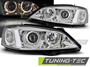 Фары OPEL ASTRA G 09.97-02.04 ANGEL EYES CHROME