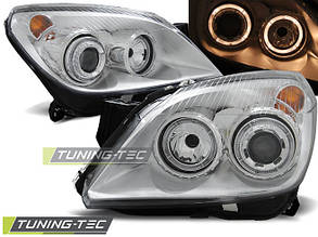 Фары OPEL ASTRA H 03.04-09 ANGEL EYES CHROME