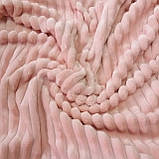 Плюш мінки stripes ніжно-персиковий у смужку, ширина 84 см, (310 г/м), фото 2